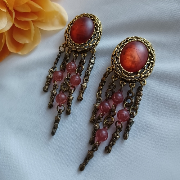 Vintage Rustic Earrings from Israel - Picture 1 of 11